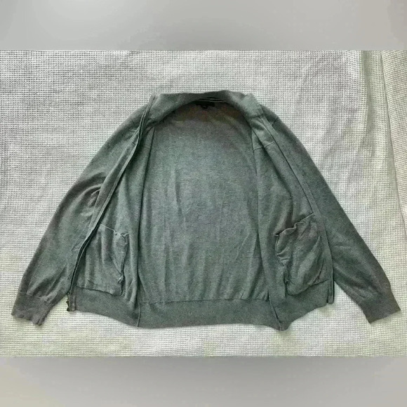 Banana Republic Men’s Full Zip Lightweight sweater/Jacket. Grey size large. - Picture 2 of 6